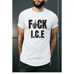 Anti-ICE Statement Tee – Skeleton Middle Finger Shirt- Say It With Your Chest |
