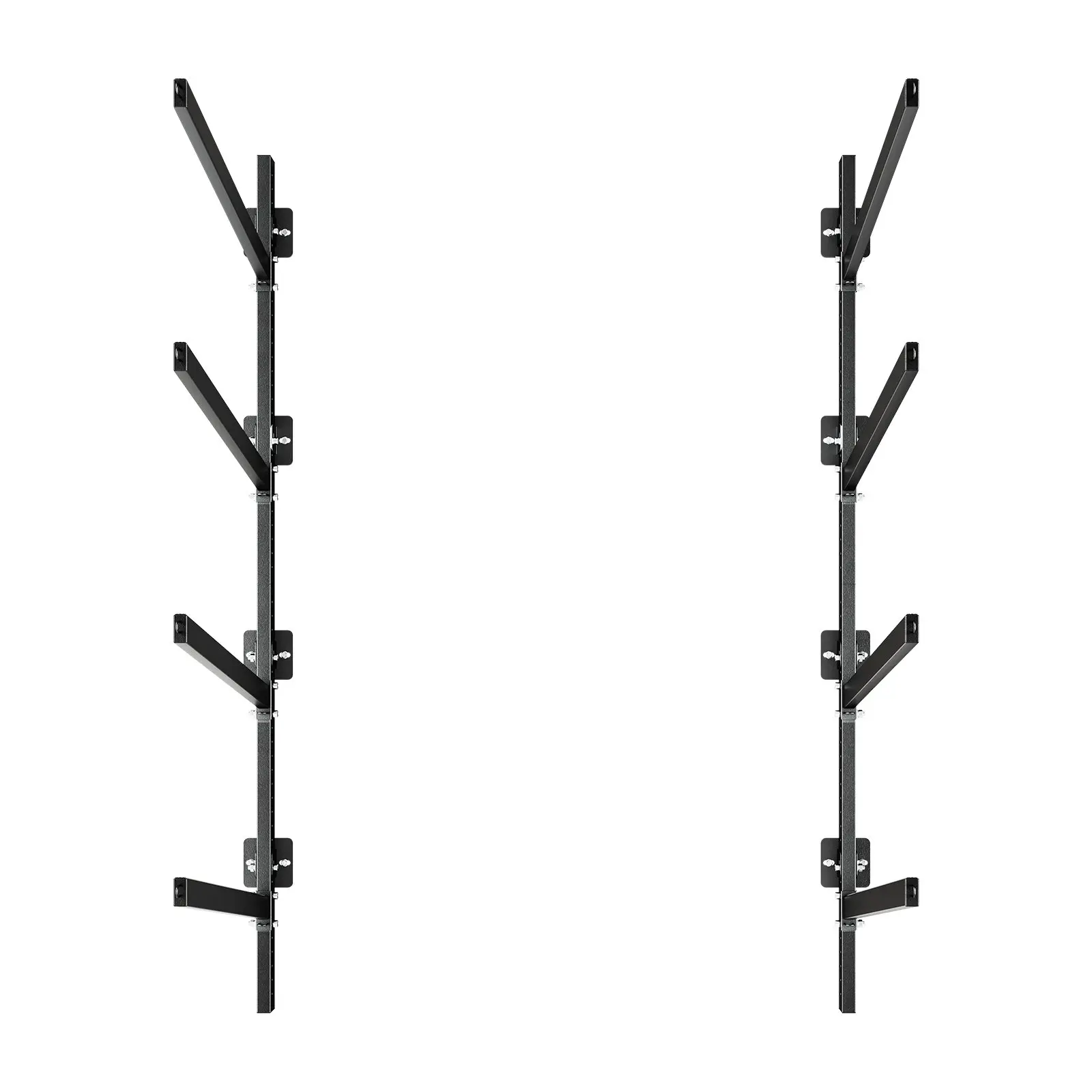 VEVOR Carbon Steel Heavy Duty Kayak Storage Rack - Holds 4 Kayaks, 300 lbs Load Capacity, Adjustable Arm Height, 28.0 in Fit, Secure Structure, Wall-Mount Stand with Scratch-Slip Protection for Garage, Dock, Boathouse (Canoe, SUP, Surfboard Compatible), E