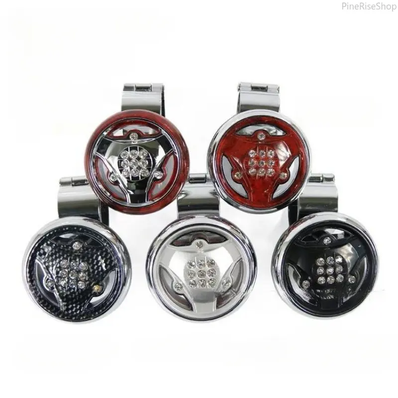 Bling Rhinestone Steering Wheel Spinner Knob - Universal Anti-Slip Power Handle Booster for Low-Speed Parking, Outdoor Driving (Multi-Color) | summerwins Aesthetic Automotive Decoration, Car Interior Decorative Accessory