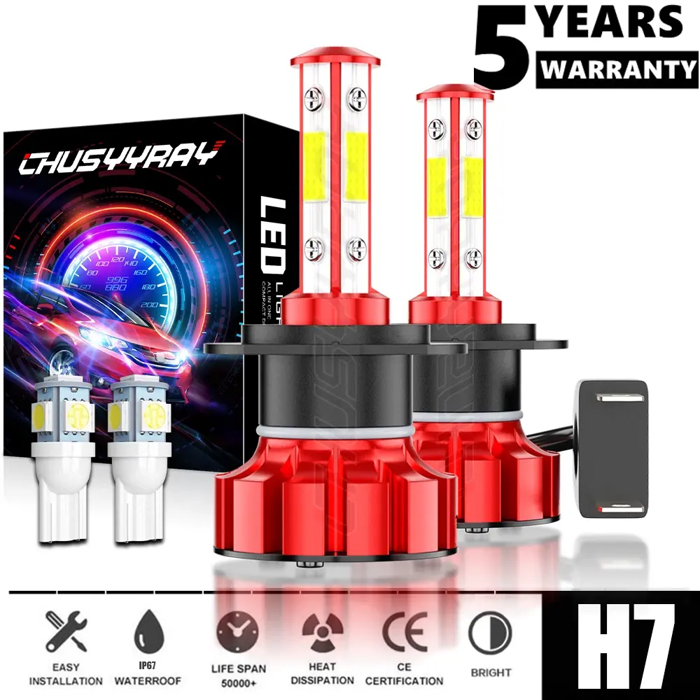 H7 6000K LED Headlight Bulbs Hi/Low Motorcycle for 2001-16 Honda Goldwing GL1800