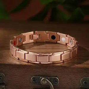 Unisex Copper Magnetic Therapy Bracelet—Gauss Magnetic Therapy Bracelet, suitable for both men and women, a simple, adjustable, and elegant bracelet, a romantic Valentine's Day jewelry gift