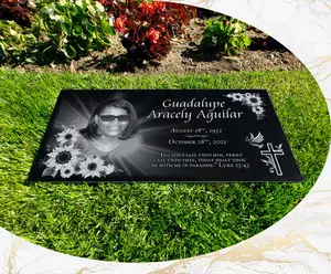 Human Headstone, Tombstone, Grave Marker, Granite, Diamond Engraved