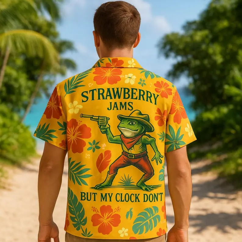 Funny Abs Aloha Tropical Flowers Hawaiian Shirt, Summer Men Beach