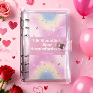 12 Month Money Savings Challenge Binder,2026- 1 Count 10k Money Saving Planner, Monthly Budget Planner, Budget Binder with Cash Envelopes, Savings Challenges Book for New year gifts