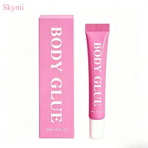Skynii Liquid Body Adhesive for Clothes - Fashion Tape Alternative for Low-cut Styles, Strapless Dresses and Work Blouses - Clothing Glue That Holds All Day - Sweat and Dance Proof, Fast Drying - 20ml