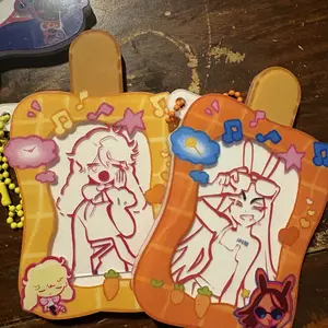 Alien Stage Bunny Series Acrylic Ice Cream Keychain Blind Box - New Series Official Anime Blind Box Collectible Acrylic Ice Cream Keychain Anime Merchandise Random Anime Character Charm Kawaii Collectible for Fans