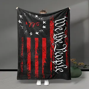 We The People Blanket, suitable for boys, girls, adults, family and friends, suitable for beds, sofas, office nap blankets, camping multi-purpose blankets