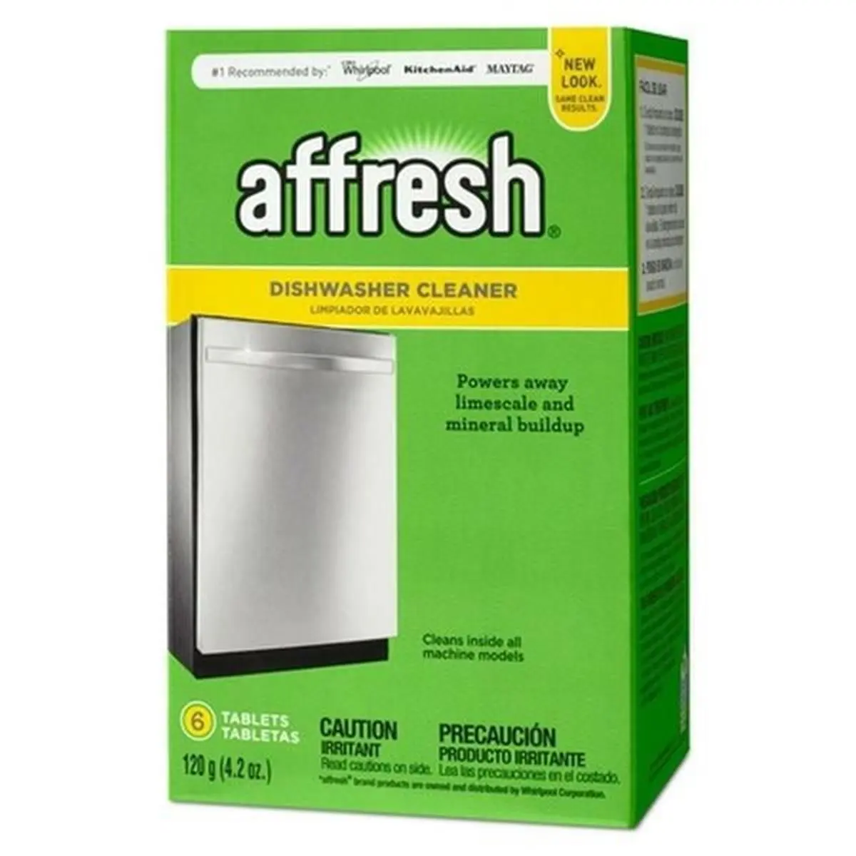 Whirlpool W10549851 Afresh Dishwasher Cleaner - Limescale-Removing, Mineral-Busting, Long-Lasting Household Home Care Solution, Removes Limescale