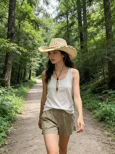 Women Woven Cowboy Hat Fisherman Hat Lightweight Breathable Design with Adjustable Strap, Ideal for Daily Outings, Vacations, and Outdoor Wear