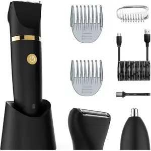 Beard/Hair Shaver Kit for Men , Rechargeable Waterproof Hair Trimmer Replaceable Safe and Fast Cordless Razor