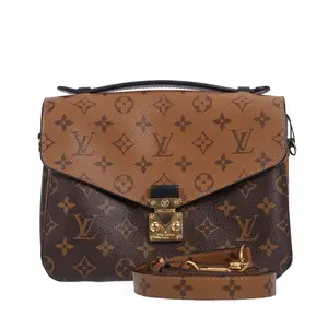 Pre-owned Louis Vuitton Coated Canvas Shoulder Bags Metis Monogram Brown 97607276 hz