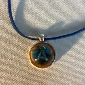 Letter 'A' Ocean Breeze Pendant Necklace with Unique Design and Blue Accents