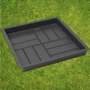 Plastic Precast Concrete Patio Paving Molds, Big Beautiful Slabs Parquet Concrete Molds and Forms Stampcrete for Walkways