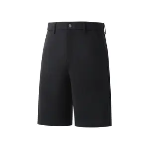 Men’s Black Suit Shorts – Loose Fit, Hip-Concealing, Drapey Knee-Length