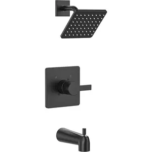 Replacement for  13/14 Series Shower Trim Kit, Compatible with R10000 Valve Tub Shower Faucet Set, Black Shower Head and Handle Set, Matte Black (Cartridge and Valve Not Included)
