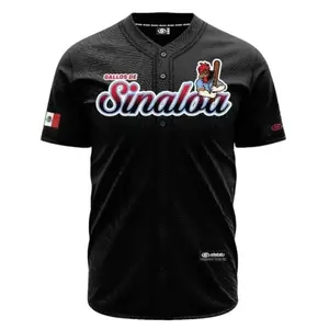 (BLACK) Gallos De Sinaloa Baseball Jersey, Mexico Jersey for Men Women Youth And Kids, Mexico Baseball Shirt, Hiphop Jersey, All-Over Print Baseball Jersey