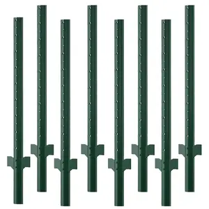 【GARVEE】Heavy-Duty Metal Fence Posts and T-Post Stakes in Various Sizes and Packs - Durable Rust-Resistant U-Shaped and T-Post Designs for Garden, Yard, and Farm Fencing, Easy No-Dig and Hammer Installation