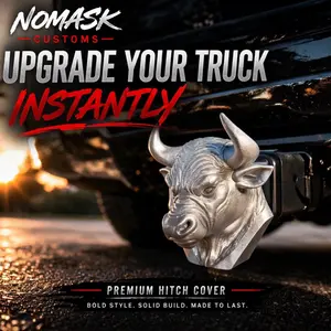 Bull - Snap-in fit | 2” Tow Hitch Cover | Premium Truck Accessory