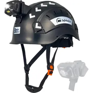 Work Hat with Light, Adjustable Fit, Shock-Absorbing Shell, Vented Design for Outdoor Job Site, Day & Night Use, Impact Protection