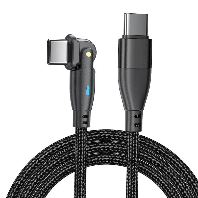 180° Bending Type C To Type C Data Cable, 1 Count 60W Fast Charging Data Cable, Mobile Phone Charging Cable