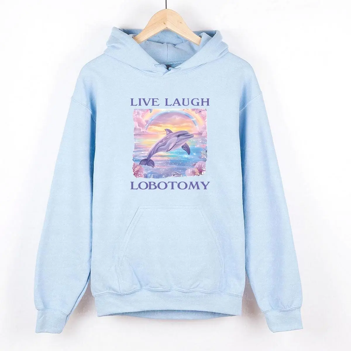 T Shirt Men Funny Dolphin Meme T-Shirt Silly Weird Cotton Top Hoodie Sweatshirt for Men & Women
