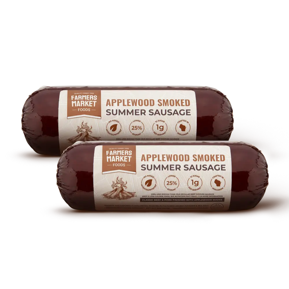 Applewood Smoked Summer Sausage 2-Pack Natural Flavor
