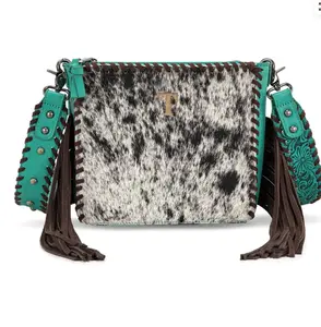 Trinity Ranch Cowhide Fringe Crossbody Bag