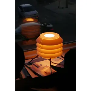 Small Ambient Ring Lamp • Modern Cylinder Light • Warm Decor • Minimalist Table Lamp [ARLO Mini]