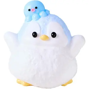 Cute Animals Taba Squishy Toys for Kids & Adults – Kawaii Stress Relief Fidget Sensory Toys, Soft Silicone Squeeze Gifts for Children, Teens, and Adults (Blue Penguin)