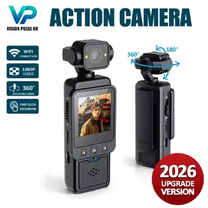2026 New WiFi Body Camera, Portable Wearable Video Recorder with 360° Rotatable Lens, 1080P HD, IR Night Vision, Anti-Shake, One‑Button Control, Lightweight Design for Outdoor Sports Travel Vlogging, Support 32GB/64GB TF Card