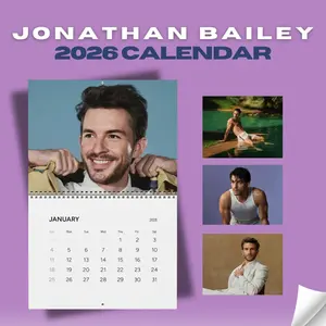 Jonathan Bailey 2026 Calendar, Celebrity Wall Calendar & Monthly Planner, Bridgerton Fan Gift for Her and Him, Aesthetic Pop Culture Merch, Holiday Christmas New Year Gift Idea
