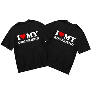 Matching Couple T-Shirts | “I Love My Boyfriend/Girlfriend” Sweatshirts | Unisex Autumn Streetwear | Cute Gifts for Birthdays & Special Occasions