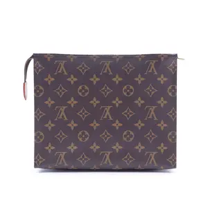 Pre-owned Louis Vuitton coated canvas Small Leather Goods Monogram Pouch W21102