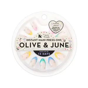 Color My World Gem French - Avery Woods Press On Nails | Medium | Almond