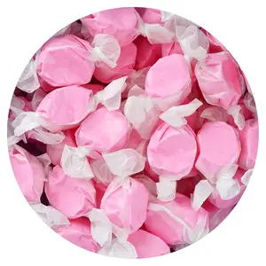 Salt Water Taffy, 1 Pound Bulk Bag, Pink Taffy, Individually Wrapped Pink Candy