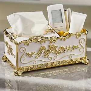 Multifunctional European Style Paper TowelHolder, Living Room Office Desktop RemoteControl Storage Box, High-End Restaurant NapkinDrawer