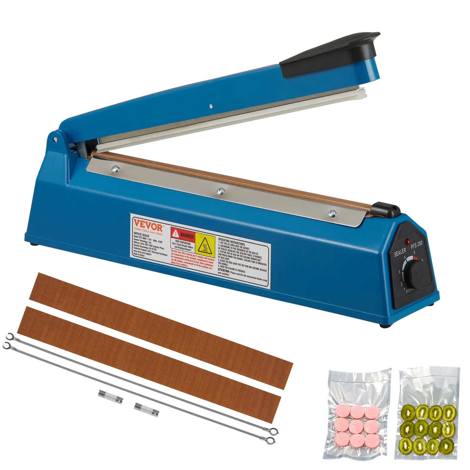 Spring new arrivals Impulse Sealer 12 inch, Manual Heat Seal Machine with Adjustable Heating Mode, ABS Shrink Wrap Bag Sealers for Plastic Mylar PE PP Bags, Portable Poly Bag Sealing Machine with Extra Replace Kit