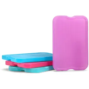 on sale[ Cool Coolers 4 Pack XL Slim Ice Packs, Quick Freeze Space Saving Reusable Ice Packs for Lunch Boxes or Coolers, Multi