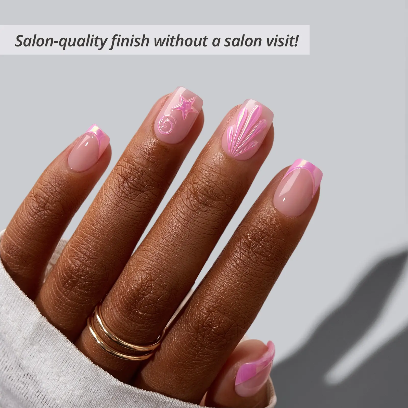 BTArtbox Press On Nails - Ocean Energy Short Press On Nails with Glue for Women, Square or Almond Opaque Soft Gel Glue On Nails in 16 Sizes - 32 Stick On Nails Kit BTArtbox Press On Nails - Ocean Energy Short Press On Nails with Glue for Women, Square or Almond Opaque Soft Gel Glue On Nails in 16 Sizes - 32 Stick On Nails Kit
