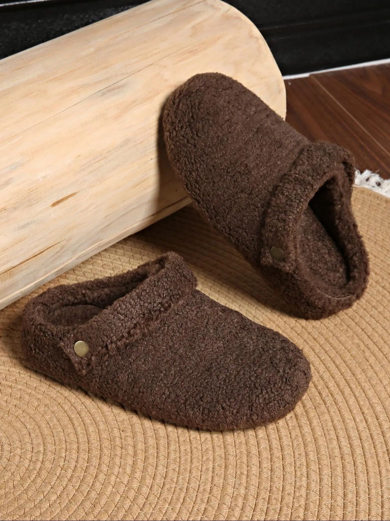 Women's Solid Color Fuzzy Slippers, 2024 New Style Casual Soft Comfortable Home Slippers, Fluffy Warm Slippers for Indoor & Outdoor Use for Fall & Win