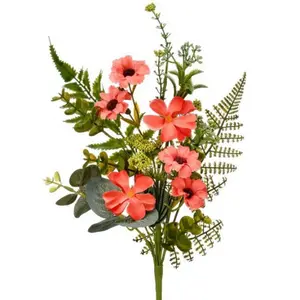 Coral impatiens garden pick 16”