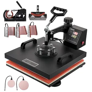 VEVOR 8 In 1 Heat Press 15" x 15" Digital Transfer Sublimation for DIY T-Shirt Mug Cap