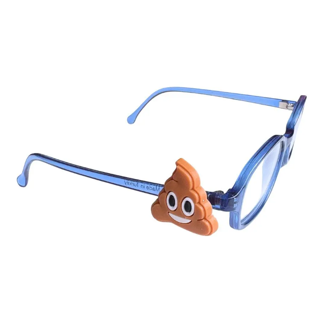 Poop Face Glasses Charm for Kids | Fun Eyewear Accessory