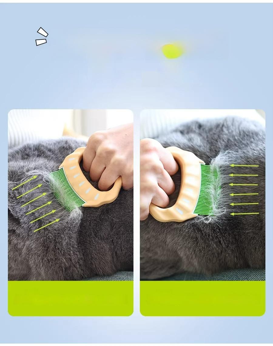 a Gentle, Flexible, Grooming Comb for Pets，Pet Grooming Brush for Dogs, Cats & Rabbits | Effortless Deshedding Tool to Remove Loose Fur