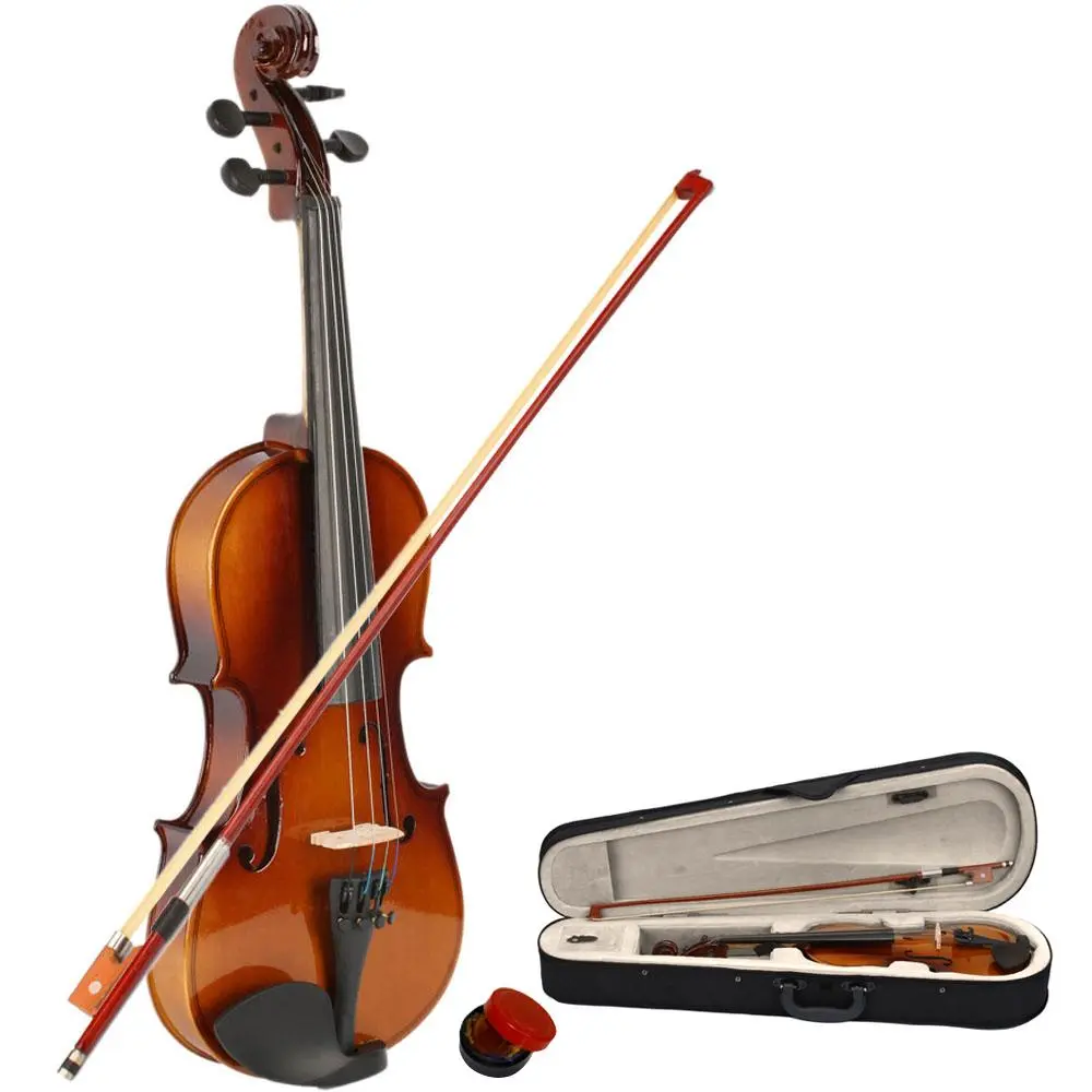 Ktaxon New 1/2 Acoustic Violin Case Bow Rosin Natural