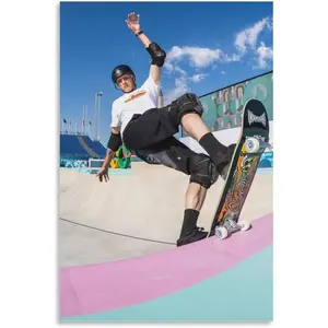 Tony Hawk Birdman Skateboarder A Pioneer of Modern Vertical Skateboarding Picture Print Canvas Poster Wall Paint Art Posters Decor Modern Home Artworks