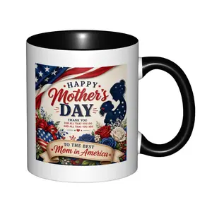 Custom Ceramic Mug - 11oz Reusable Washable Drink Cup, 82x95mm 330ml, Premium Quality with Comfortable Grip & Durable Build, Fully Personalizable Design, Ideal Mother's Day Gift for Special Occasions