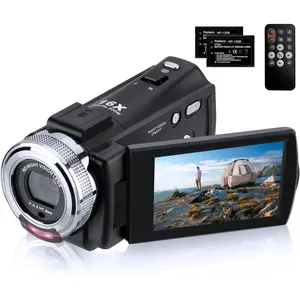 Video Camera Camcorder,  1080P 30FPS IR Night Vision Vlogging Camera for YouTube , 3.0 Inch LCD Screen 16X Zoom Digital Camera with 2