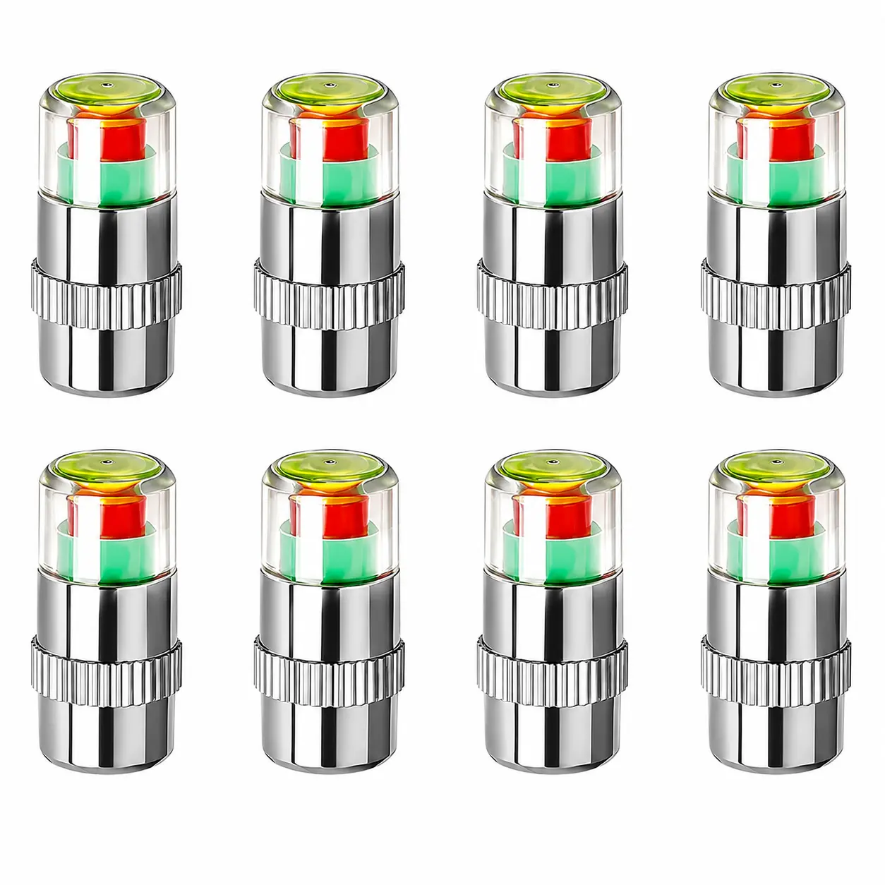 Car Pressure Monitor Valve Stem Cap 8PCS - for Medium-Sized, Small, and Motorbikes, Bicycles - Compatible with Tire Pressure Monitoring