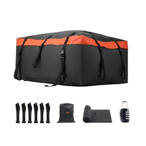 VEVOR Car Rooftop Cargo Carrier Bag,  20 Cubic Feet Roof Cargo Carrier, Heavy Duty 840D PVC 100% Waterproof Car Roof Luggage Bag for All Vehicle with/without Rack- with Lock, Anti-Slip Mat, 6 Door Hook